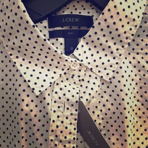 Womans j crew cotton button up NWT sz 0